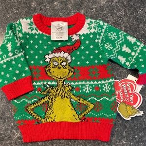 BNWT grinch Christmas sweater newborn
